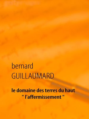 cover image of le domaine des terres du haut